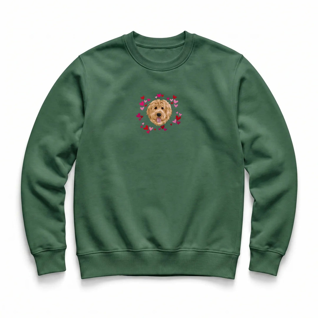 Sweat-shirt brodé avec portrait d'animal de compagnie - Un amour éternel pour les animaux de compagnie