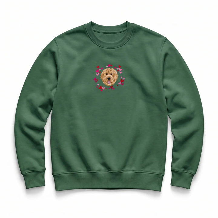 Sweat-shirt brodé avec portrait d'animal de compagnie - Un amour éternel pour les animaux de compagnie