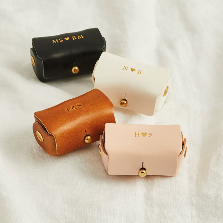 Pochette personnalisée pour bague de fiançailles avec chien | Boîte à bagues en cuir pour faire une demande en mariage avec votre chien
