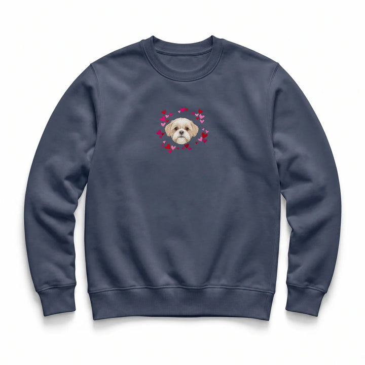 Sweat-shirt brodé avec portrait d'animal de compagnie - Un amour éternel pour les animaux de compagnie