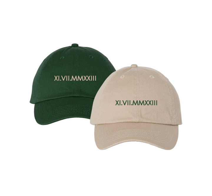 Casquette brodée personnalisée avec chiffres romains