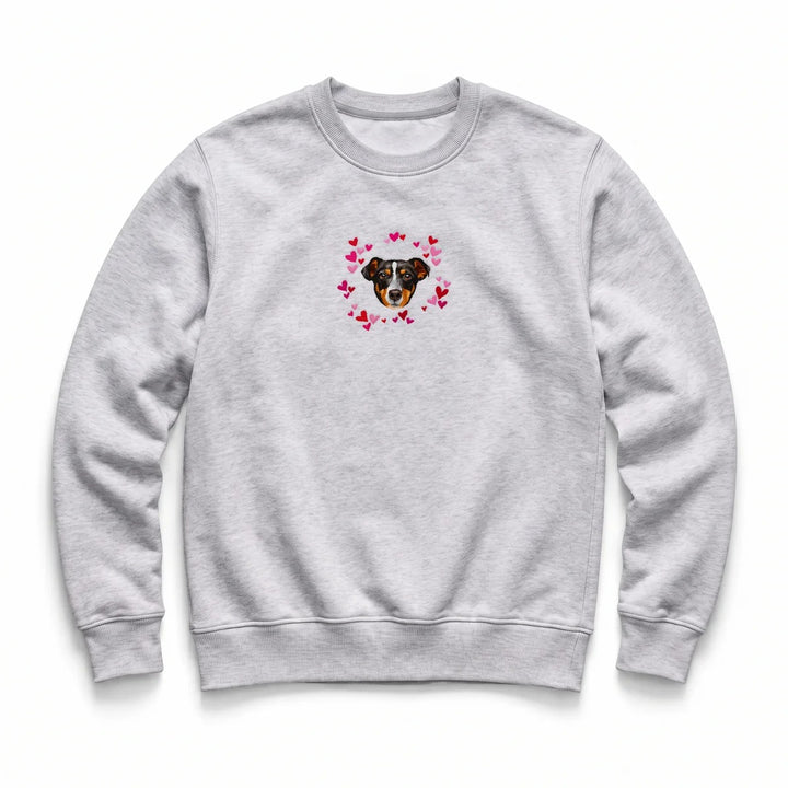 Sweat-shirt brodé avec portrait d'animal de compagnie - Un amour éternel pour les animaux de compagnie
