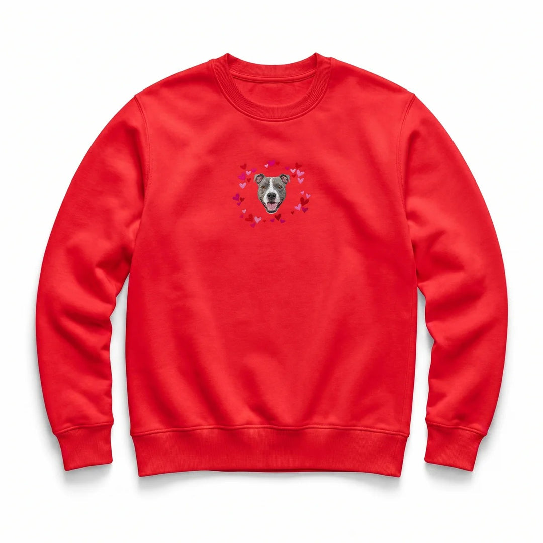 Sweat-shirt brodé avec portrait d'animal de compagnie - Un amour éternel pour les animaux de compagnie