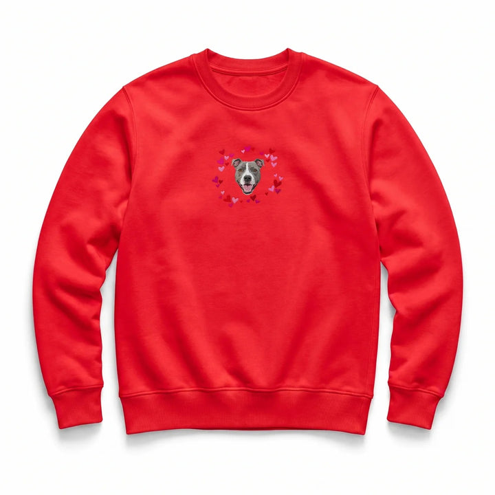 Sweat-shirt brodé avec portrait d'animal de compagnie - Un amour éternel pour les animaux de compagnie