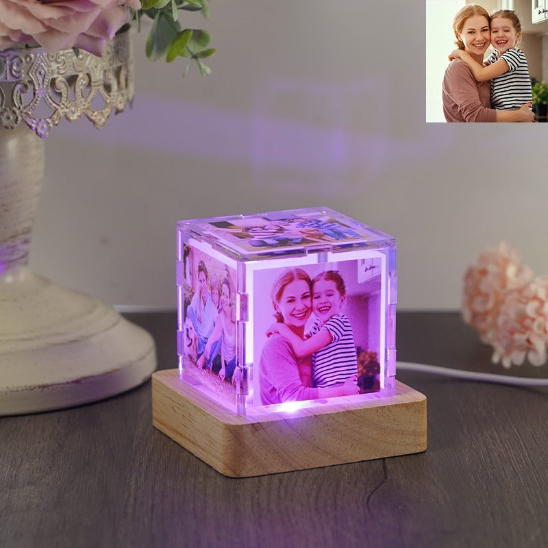 Veilleuse acrylique avec photo personnalisée