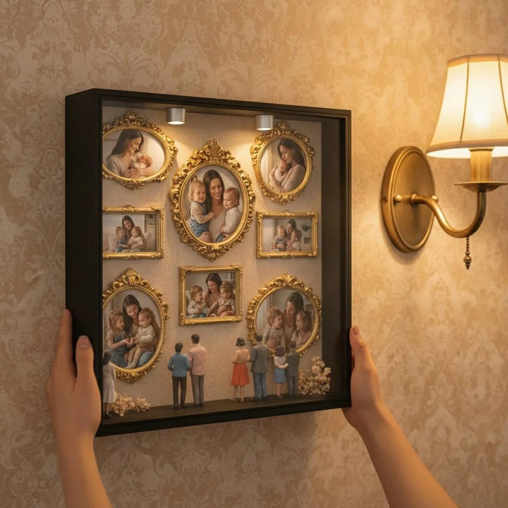 Cadre photo style musée pour maman