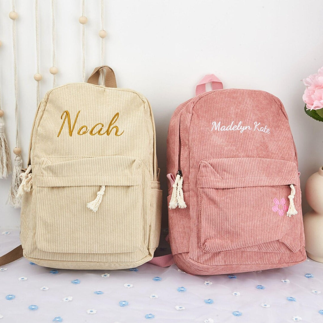 Sac à dos personnalisé pour bébé - Sac à dos monogramme pour tout-petit - Sac à dos en toile personnalisé