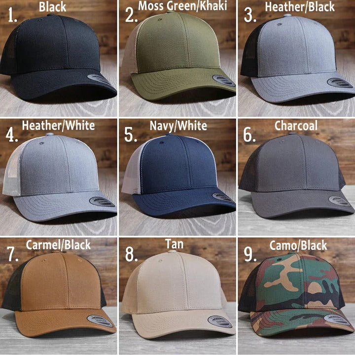 Casquette de camionneur en cuir avec portrait d'animal personnalisé