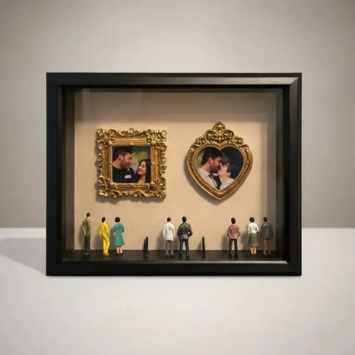 2026 Cadre photo personnalisé « Mini Musée de Nous » : un cadeau symbolique pour les couples