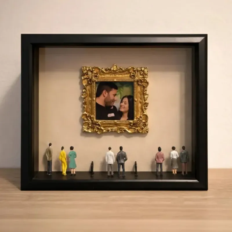 2026 Cadre photo personnalisé « Mini Musée de Nous » : un cadeau symbolique pour les couples