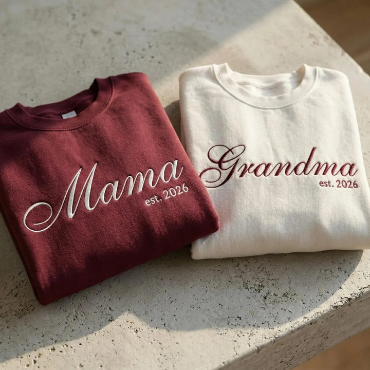 Sweatshirt Brodé pour maman- Cadeau Parfait pour la Fête des Mères