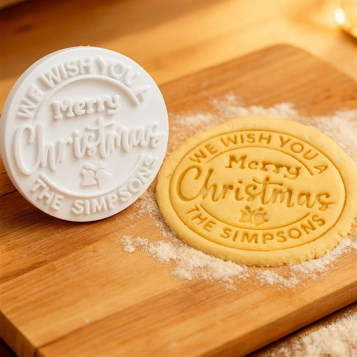 Ensemble de tampons à biscuits de Noël personnalisés avec nom de famille personnalisé, cadeau de pâtisserie pour les fêtes