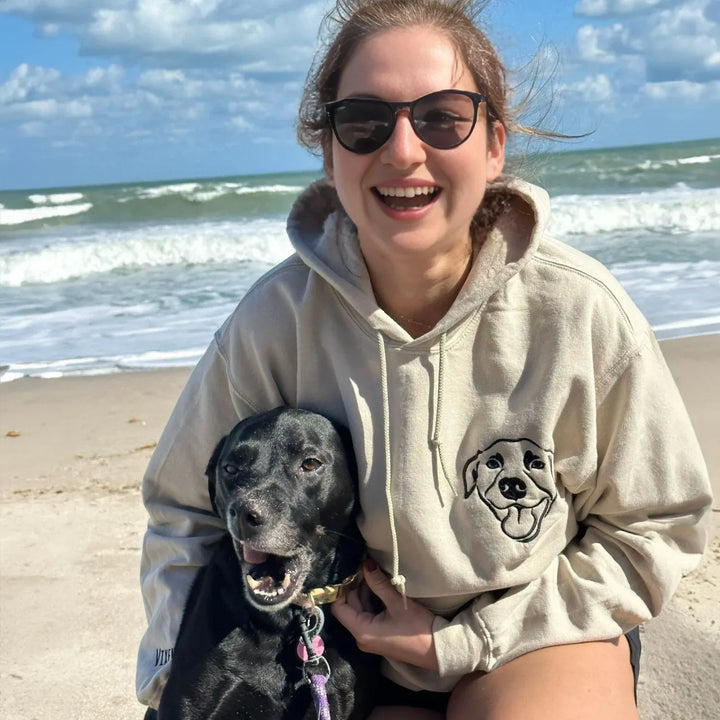 Sweats à capuche, t-shirts et sweatshirts personnalisés avec visage d'animal brodé