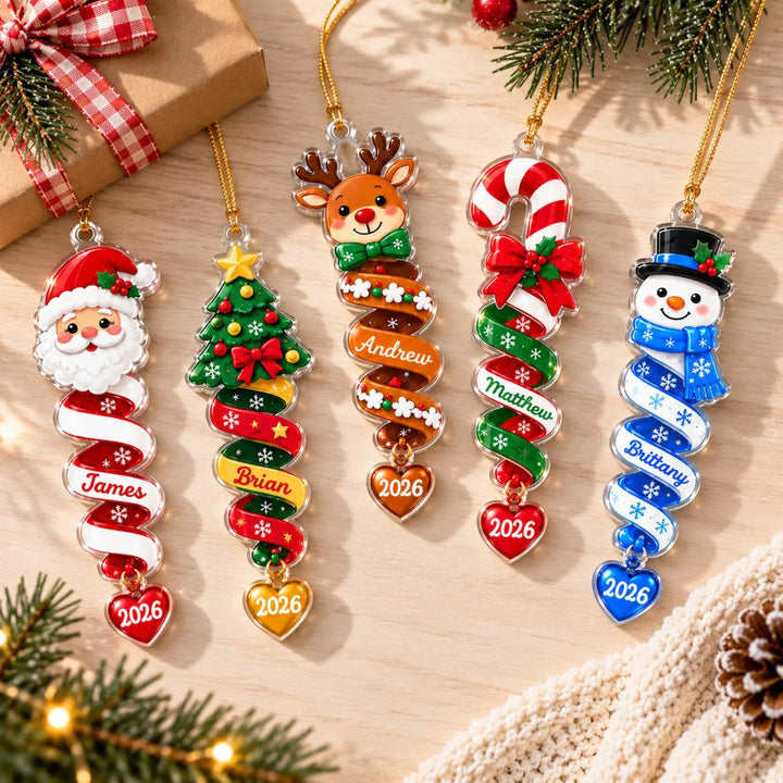 Décorations de Noël personnalisées avec un prénom, cadeaux de Noël pour la famille et les amis