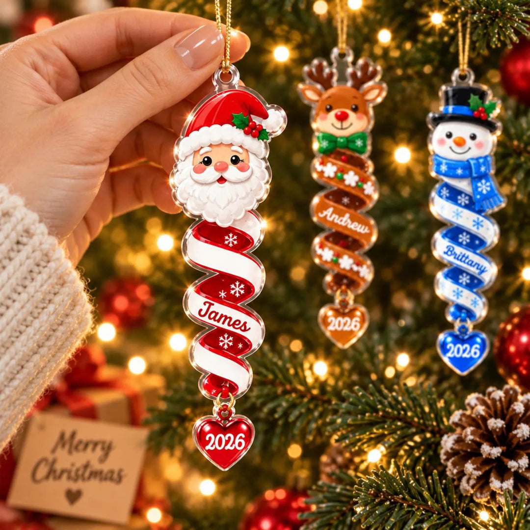 Décorations de Noël personnalisées avec un prénom, cadeaux de Noël pour la famille et les amis