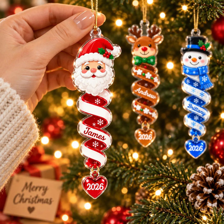 Décorations de Noël personnalisées avec un prénom, cadeaux de Noël pour la famille et les amis