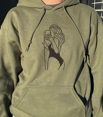 Sweat-shirt brodé personnalisé – Cadeau portrait sexy personnalisé pour lui 💕🔥
