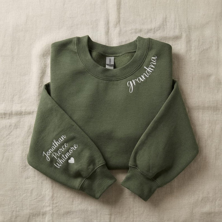mama Sweat-shirt Personnalisé Brodé pour MAMAN avec le nom de l'enfant