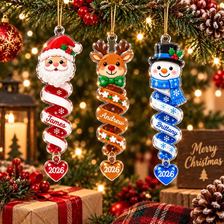 Décorations de Noël personnalisées avec un prénom, cadeaux de Noël pour la famille et les amis