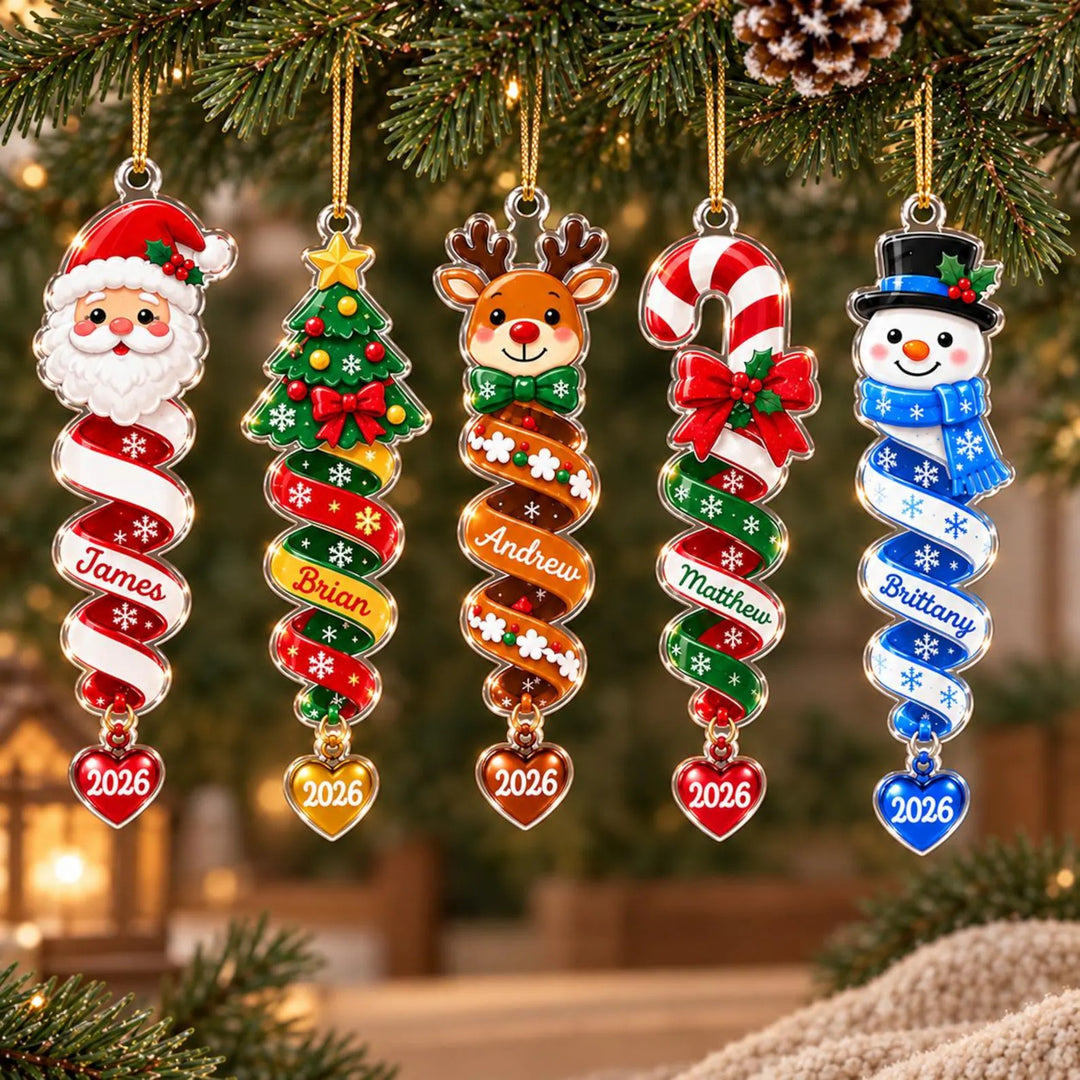 Décorations de Noël personnalisées avec un prénom, cadeaux de Noël pour la famille et les amis