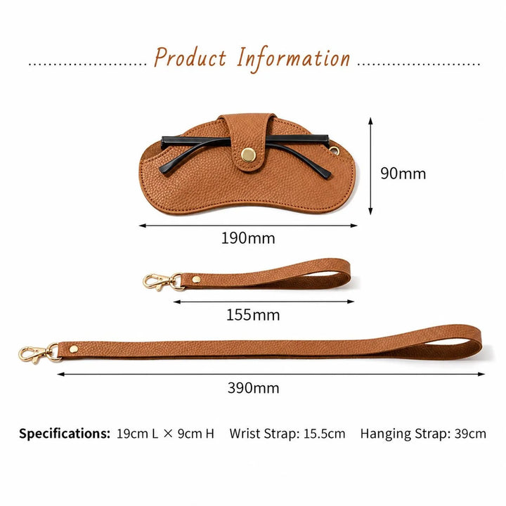 Étui à lunettes en cuir personnalisé avec un prénom, cadeau pour elle ou lui