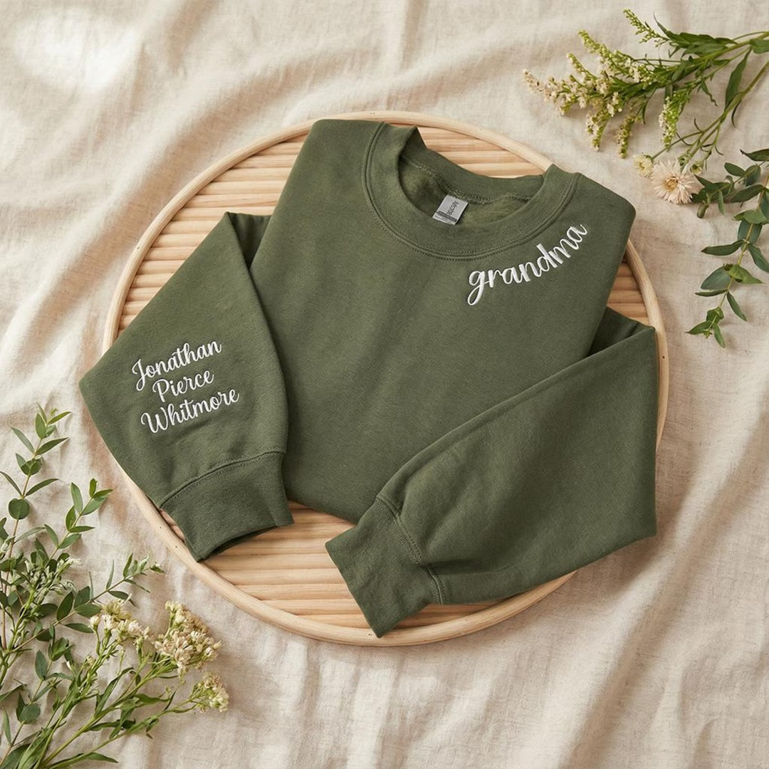 mama Sweat-shirt Personnalisé Brodé pour MAMAN avec le nom de l'enfant
