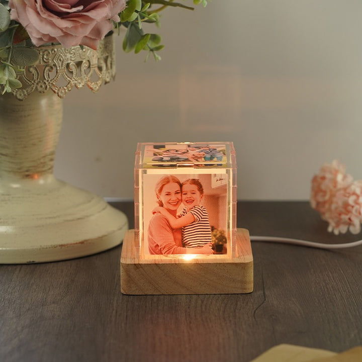 Veilleuse acrylique avec photo personnalisée