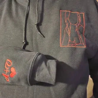 Sweat-shirt brodé personnalisé – Cadeau portrait sexy personnalisé pour lui 💕🔥