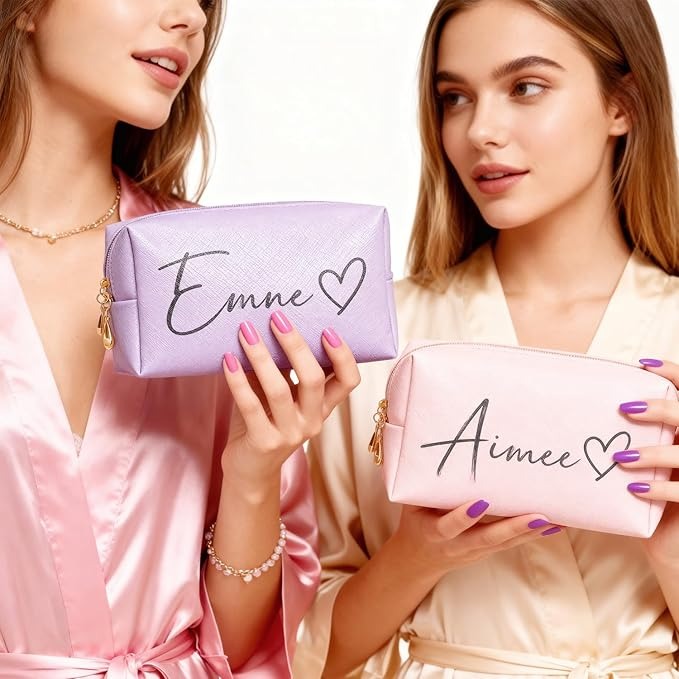 Trousse de maquillage personnalisée avec nom, cadeau de Noël