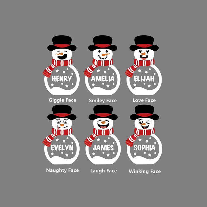 Décoration en bois personnalisée avec lumière LED en forme de bonhomme de neige