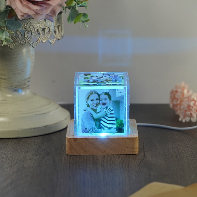Veilleuse acrylique avec photo personnalisée