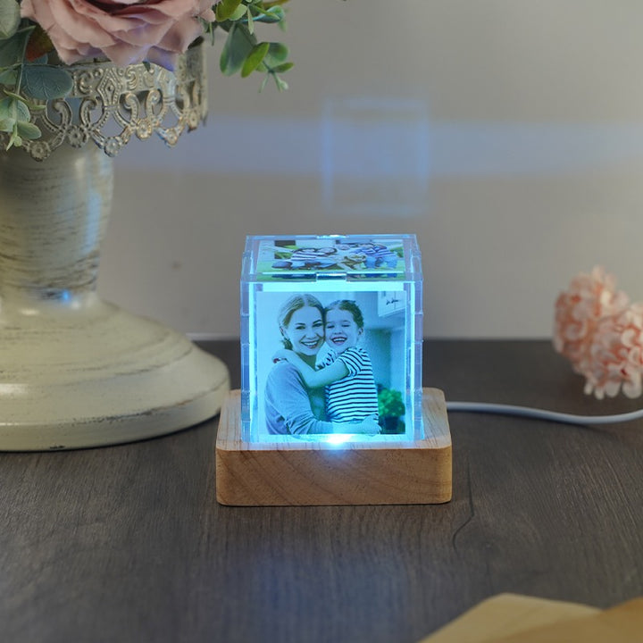 Veilleuse acrylique avec photo personnalisée