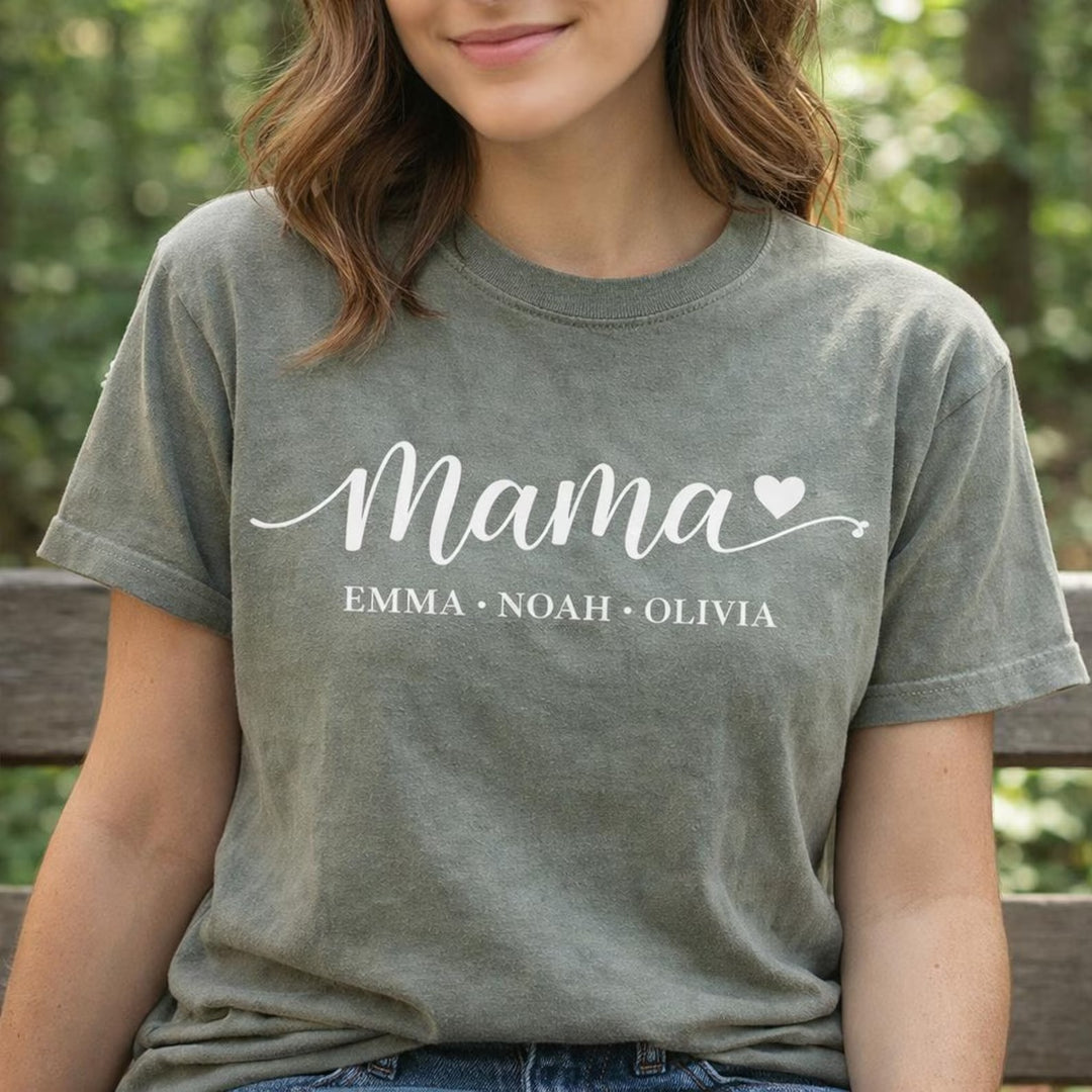 Sweat-shirt pour maman avec prénoms de ses enfants – personnalisé et imprimé à chaud
