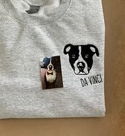 Sweats à capuche, t-shirts et sweatshirts personnalisés avec visage d'animal brodé