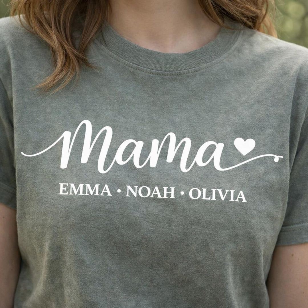 Sweat-shirt pour maman avec prénoms de ses enfants – personnalisé et imprimé à chaud