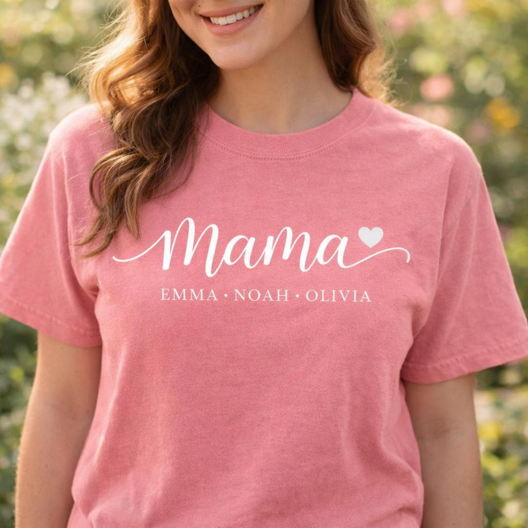 Sweat-shirt pour maman avec prénoms de ses enfants – personnalisé et imprimé à chaud