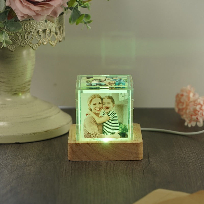Veilleuse acrylique avec photo personnalisée