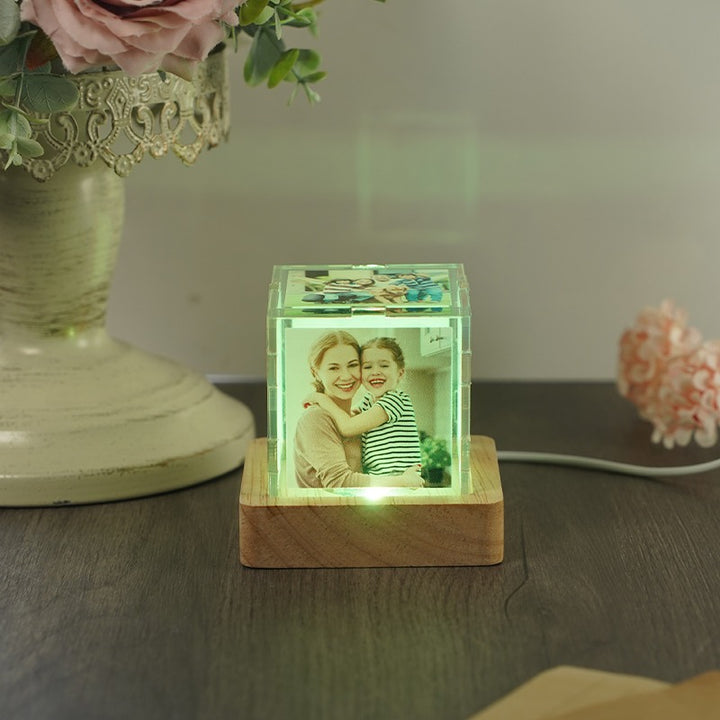 Veilleuse acrylique avec photo personnalisée
