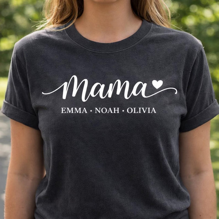 Sweat-shirt pour maman avec prénoms de ses enfants – personnalisé et imprimé à chaud