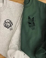 Sweats à capuche, t-shirts et sweatshirts personnalisés avec visage d'animal brodé