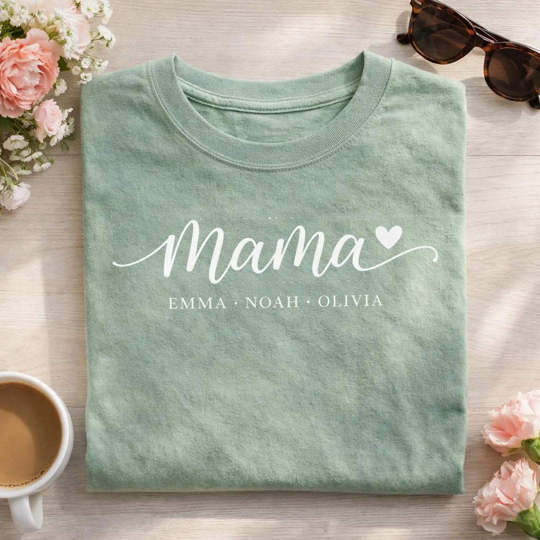 Sweat-shirt pour maman avec prénoms de ses enfants – personnalisé et imprimé à chaud