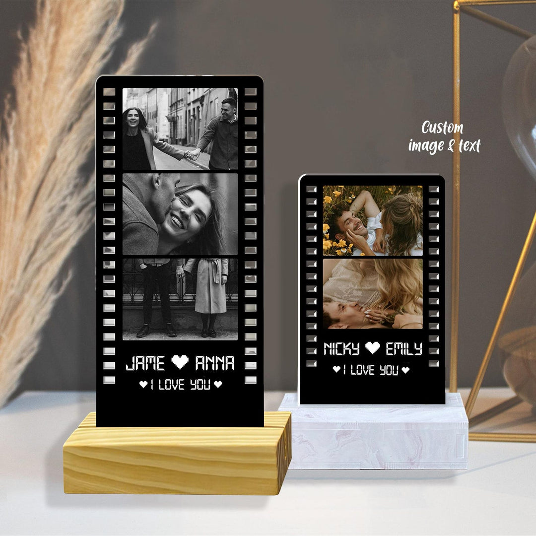 Plaque acrylique personnalisée pour film photo de couple