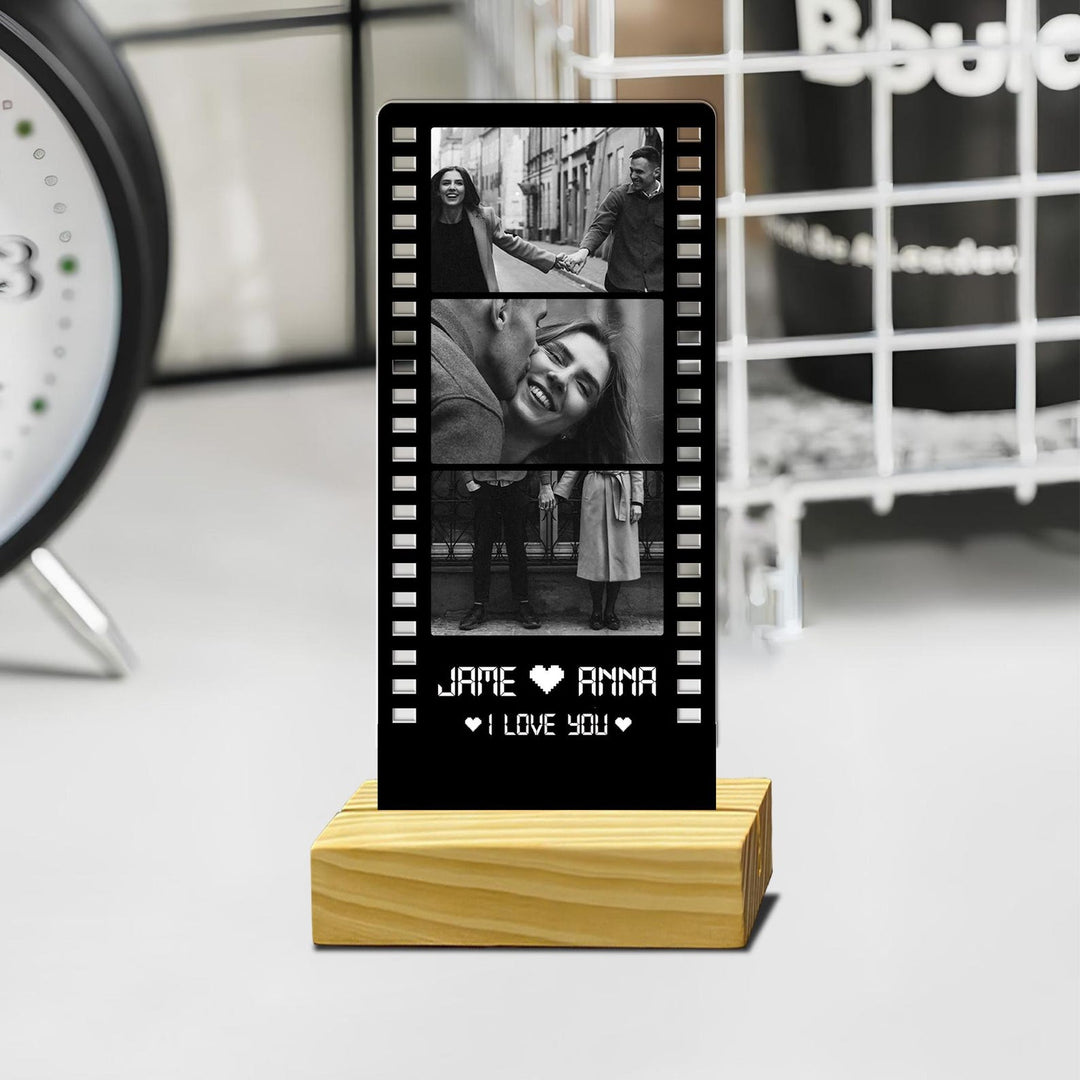 Plaque acrylique personnalisée pour film photo de couple