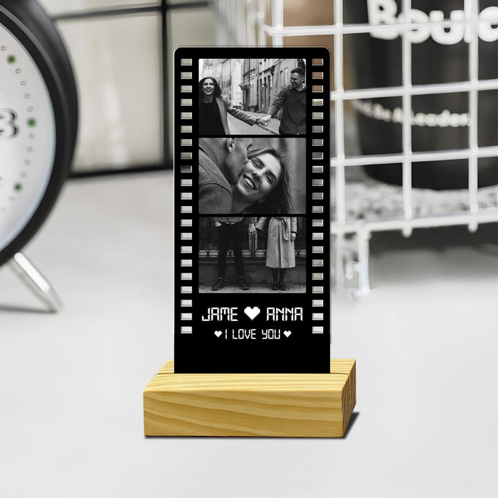 Plaque acrylique personnalisée pour film photo de couple
