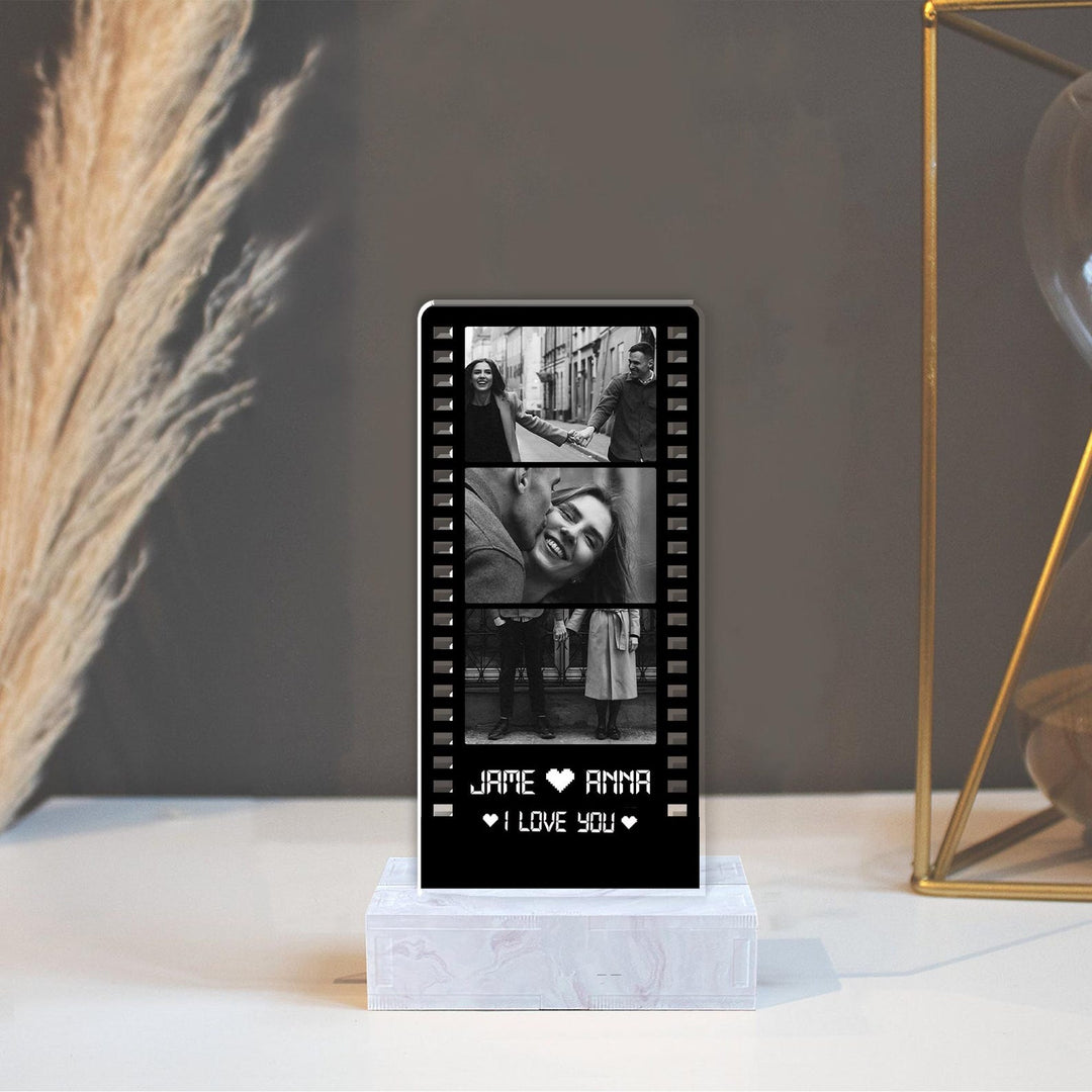 Plaque acrylique personnalisée pour film photo de couple