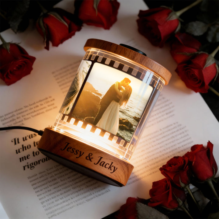 Veilleuse photo personnalisée avec texte, veilleuse musicale avec gravure
