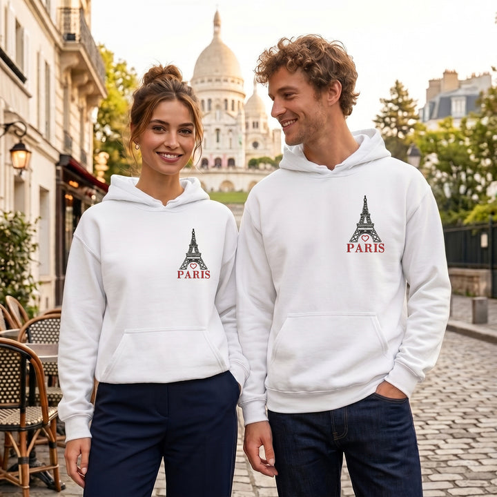 T shirt personnalisé Paris Souvenir de voyage Broderie Tour Eiffel