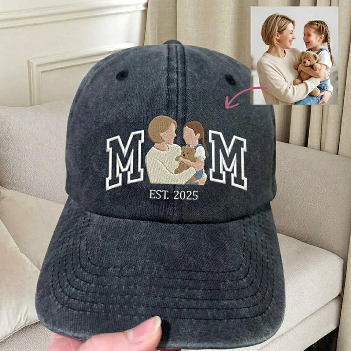 MAM Chapeau brodé personnalisé en couleur pour maman