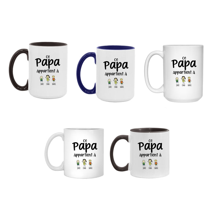 Ce Papa Appartient À, tasse à café PAPA personnalisée