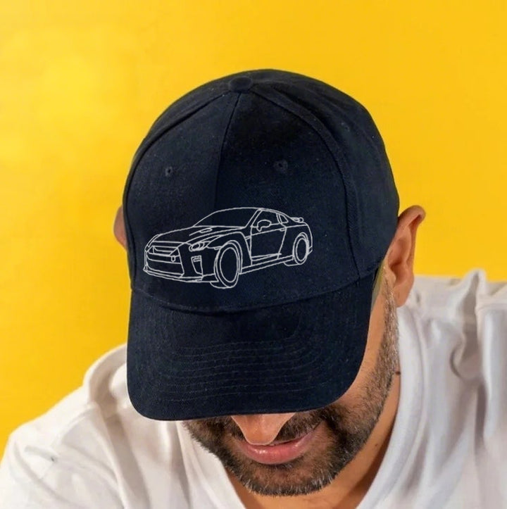 Bonnet brodé photo voiture pour PAPA